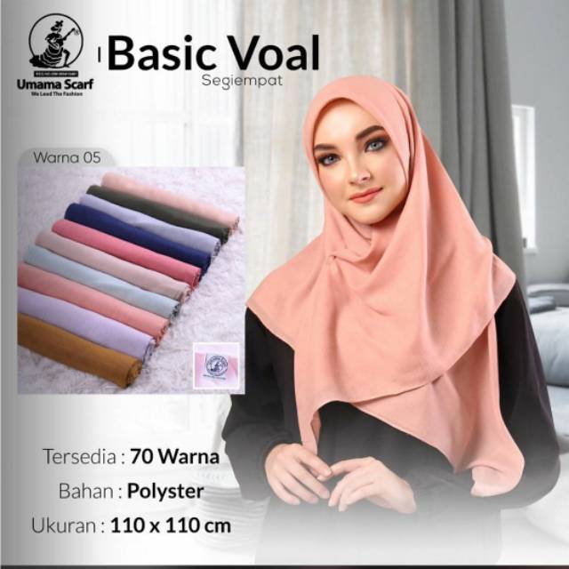 [GROSIR 10PCS] SQUARE BASIC VOAL ORI UMAMA SCARF TERMURAH/SEGIEMPAT VOAL