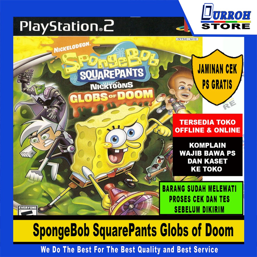 KASET GAME PS 2 / PLAYSTATION 2 SPONGEBOB SQUAREPANTS GLOBS OF DOOM