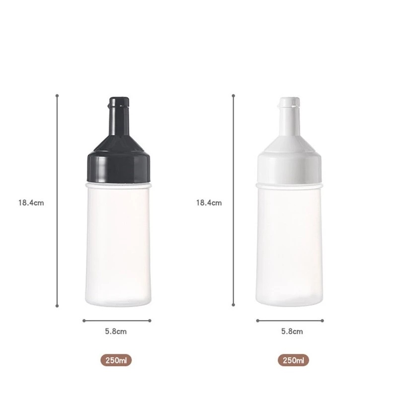 [250ml Squeeze Oil Pot Seasoning Bottle] [High Temperature Resistant &amp; Waterproof Transparent Squeeze Sauce Bottle] [Syrup Dispenser] [Storage Container For Honey &amp; Seasoning]