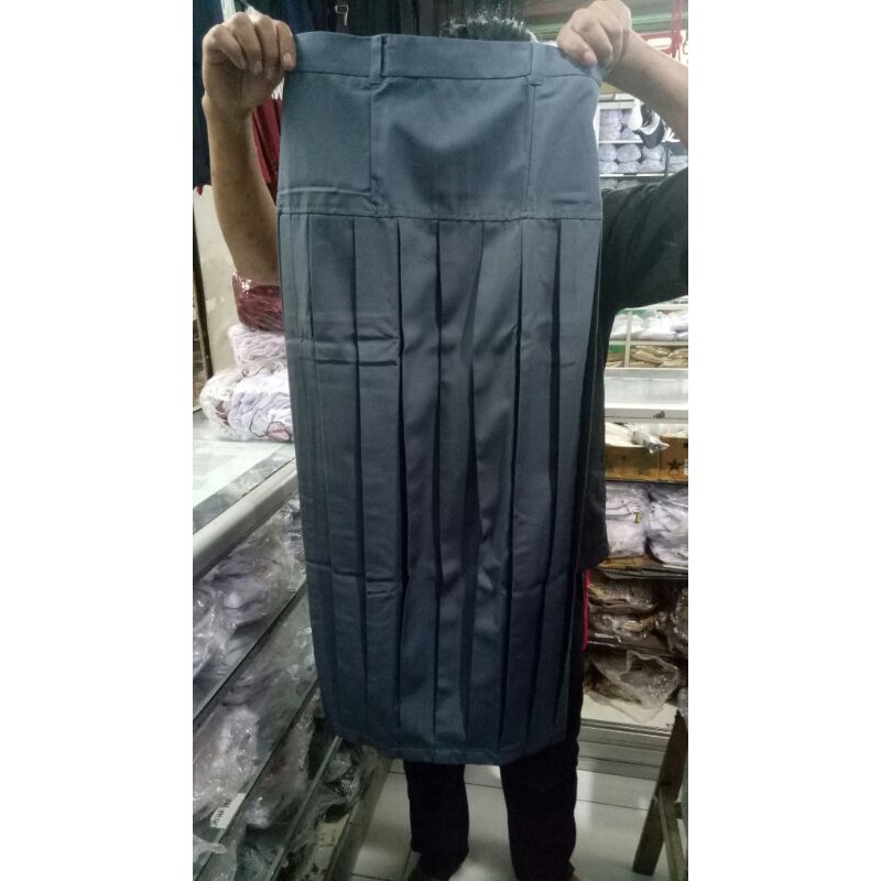 ROK SERAGAM SMA BIG SIZE REMPEL SAMBUNG / ROK REMPEL BAPING PANJANG / ROK REMPEL SMA / RIO SE