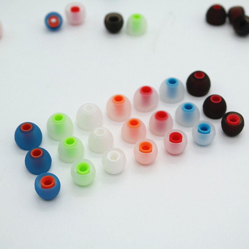 Nanas 12pcs 3.8mm Tips Telinga Silikon Warna-Warni Pengganti Earphone In-ear Lembut