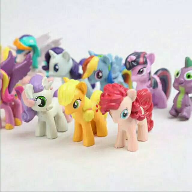 My little pony 12 motif action figure cake topper ulang tahun mainan anak figure action