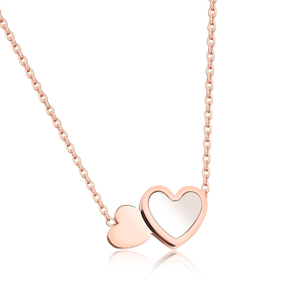[New] Kalung wanita titanium mini korea love hadiah cewek 316L anti karat KK119