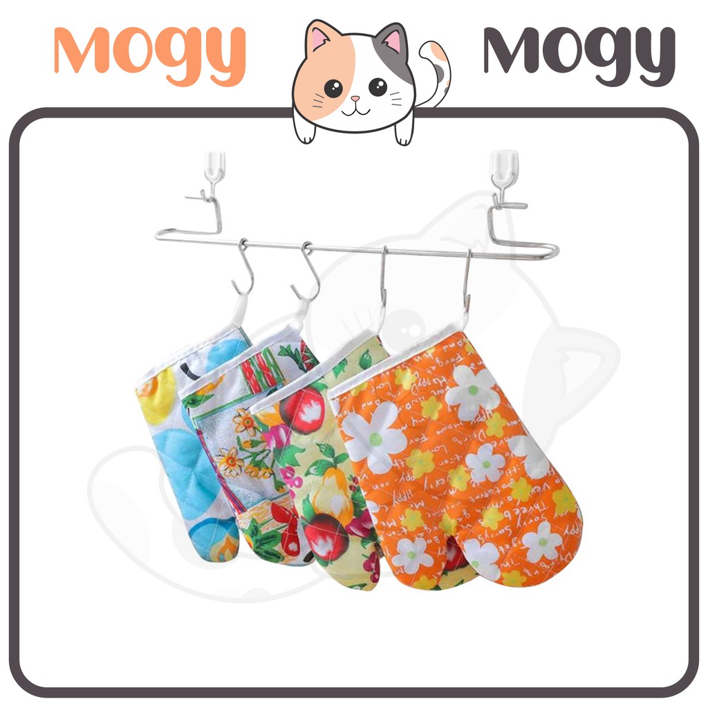 MOGYMOGY HL0095 Sarung Tangan Oven Kain Anti Panas Motif Kitchen Gloves Microwave Set