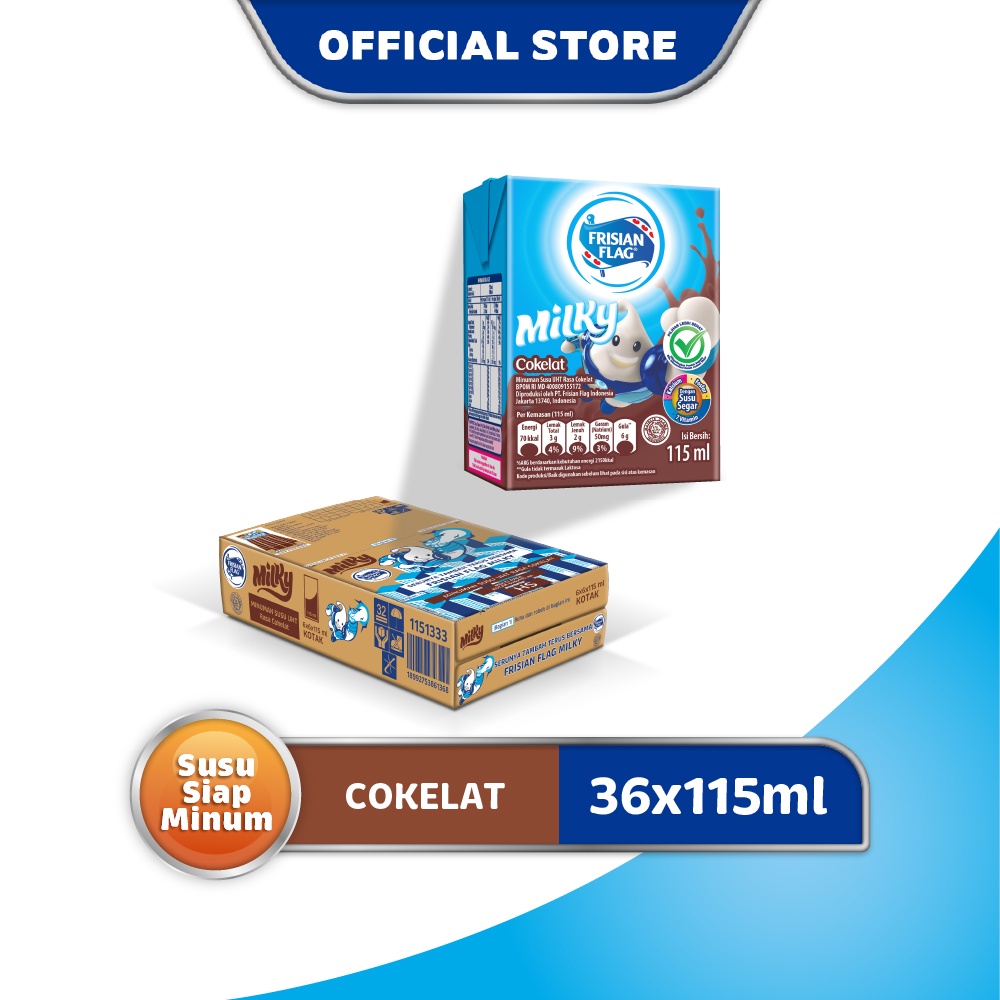 Promo Harga Frisian Flag Susu UHT Milky Chocolate 115 ml - Shopee