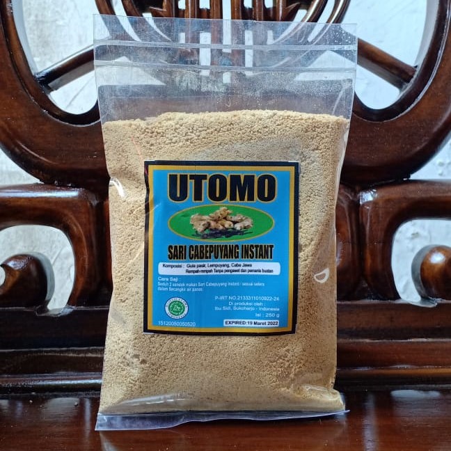

Sari Cabe Puyang Instant Utomo Kemasan Bantal 250gr