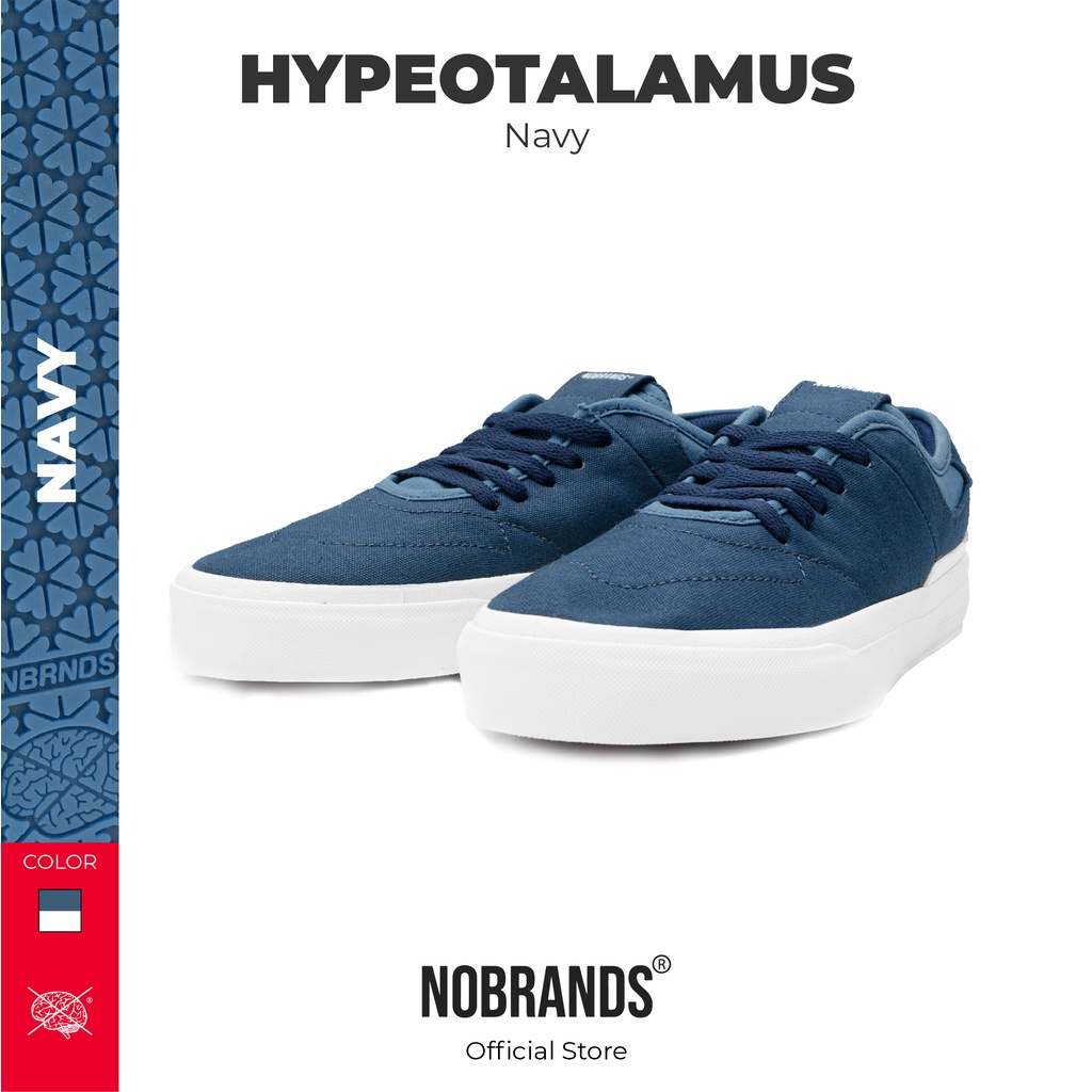 Sepatu Nobrands Footwear HYPEOTALAMUS Navy Full Canvas Local Pride Shoes Sneakers Pria Wanita