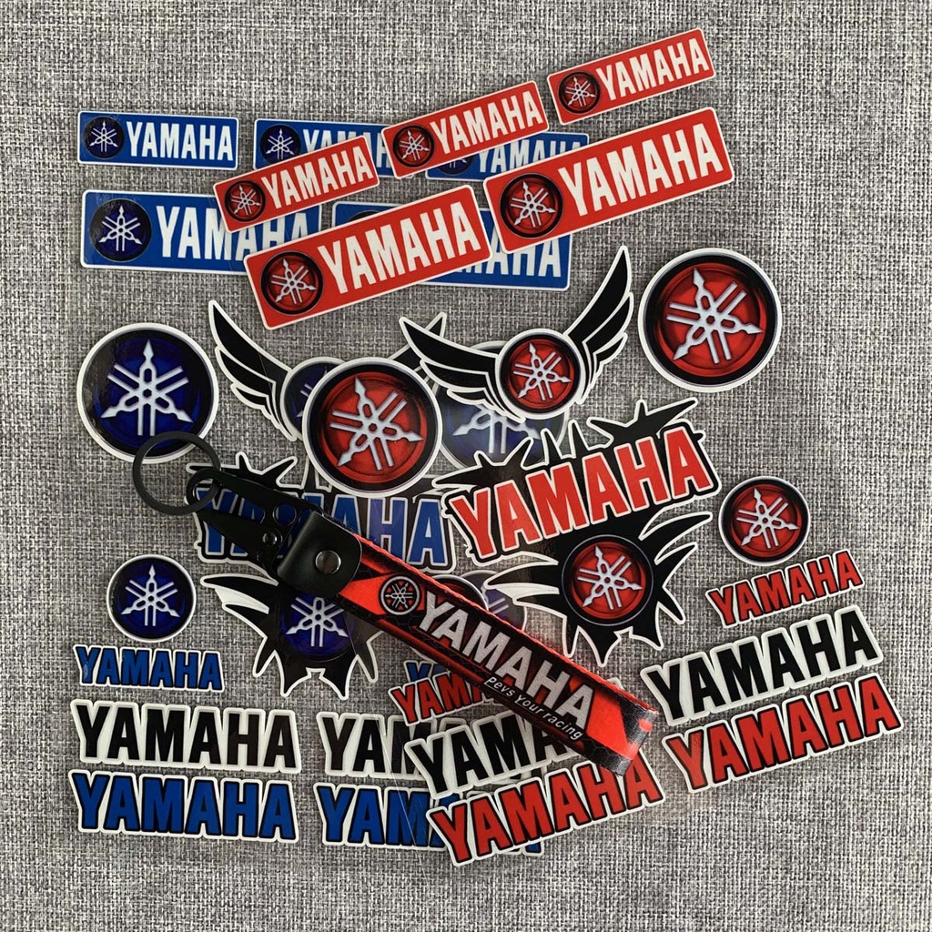 Set Stiker Reflektif Bahan Kulit Nilon Untuk Fender Roda Motor Yamaha