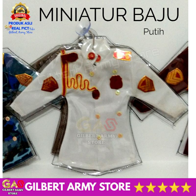 Miniatur baju Loreng Akmil Tni  Pajangan Gantungan Kaca Mobil GILBERT ARMY STORE Terbaru