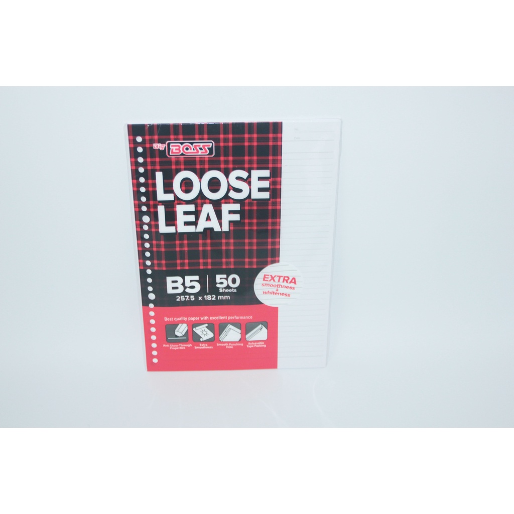 

Loose Leaf Garis Bis Boss B5 Isi 50 Lembar