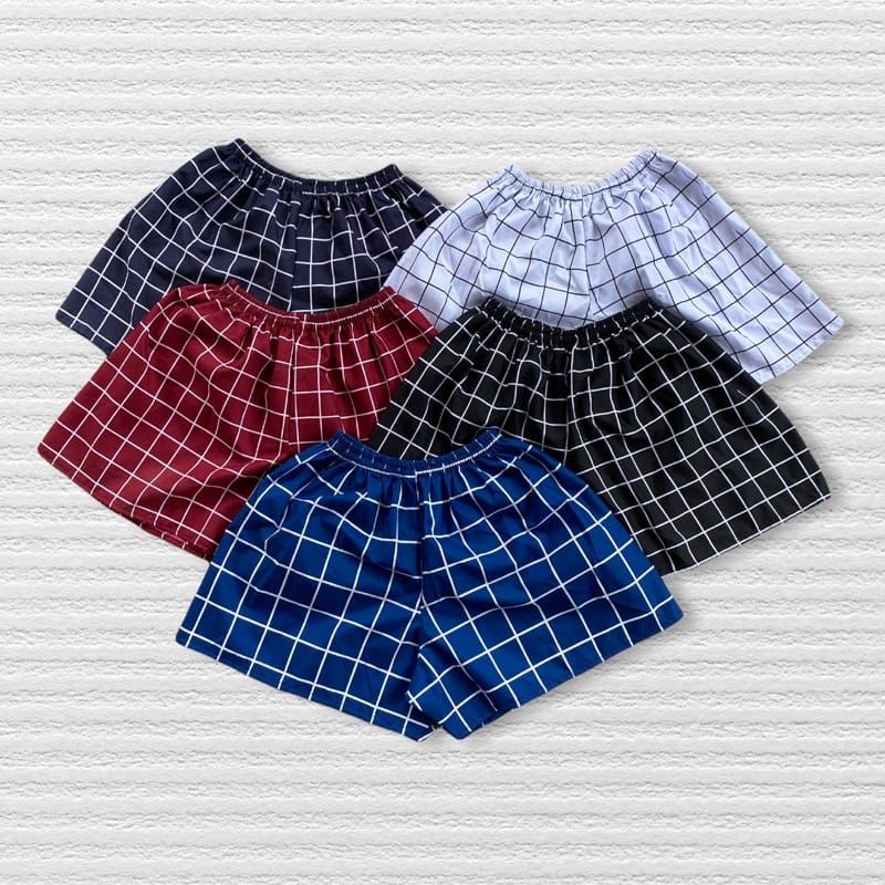 boxer Tartan .celana kolor unisex pria wanita dewasa. celana motif kotak kotak boxer  2022