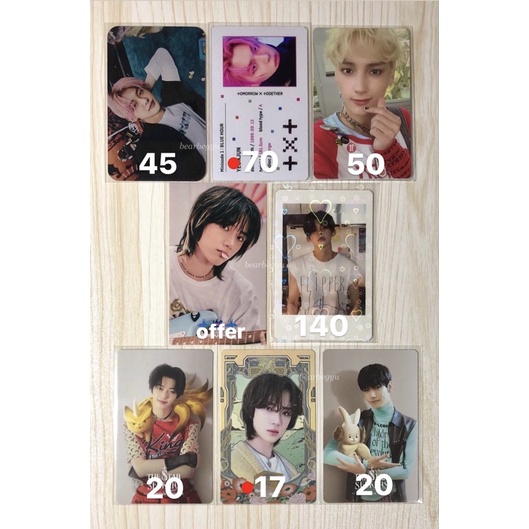[READ DESC] OFFICIAL TXT PHOTOCARD YEONJUN MECIMA YEONJUN VR HUENINGKAI HYUKA ESCAPE REG BEOMGYU CW 