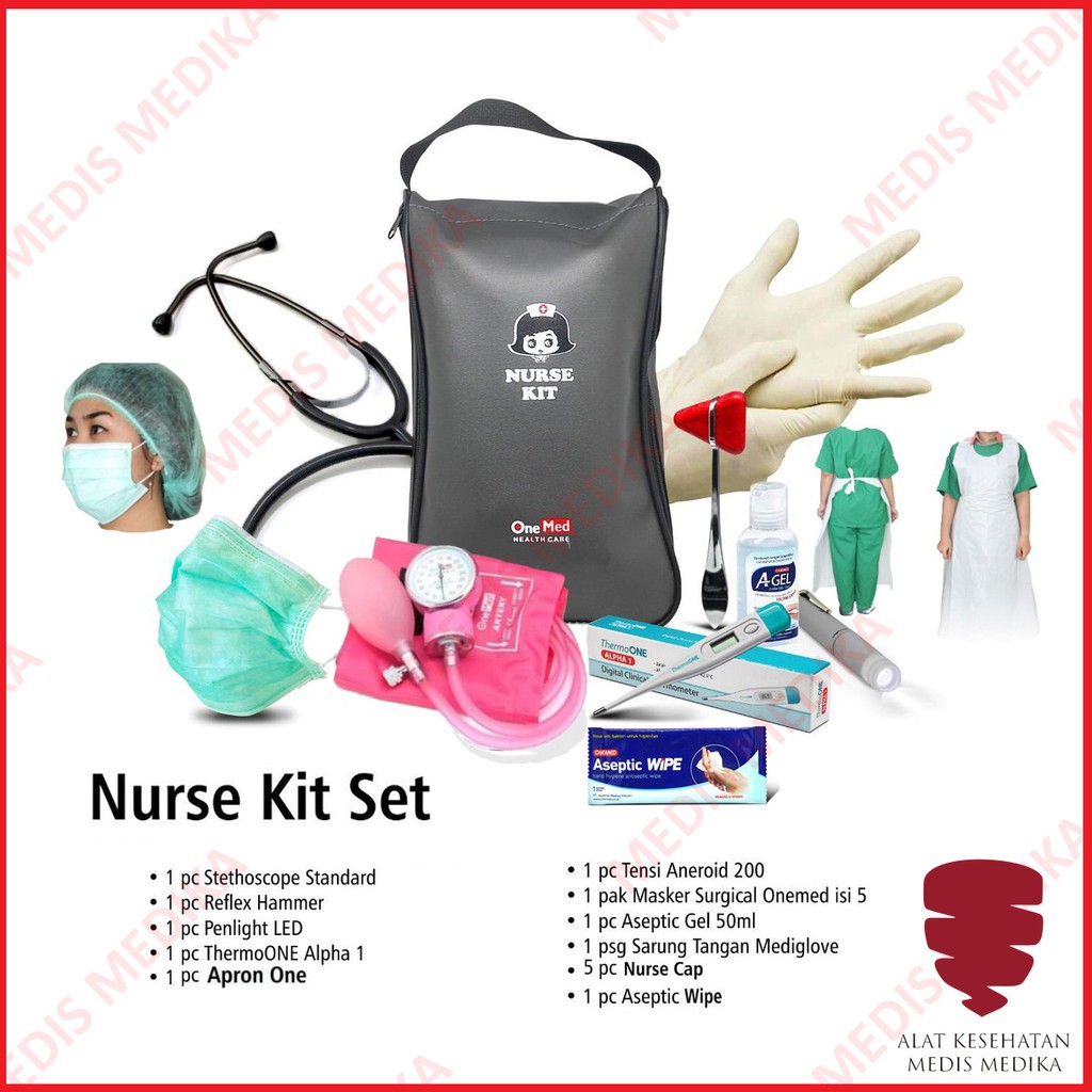 Nurse Kit Set Onemed Nursing Paket Tas Alat Perlengkapan Suster Perawat P3K