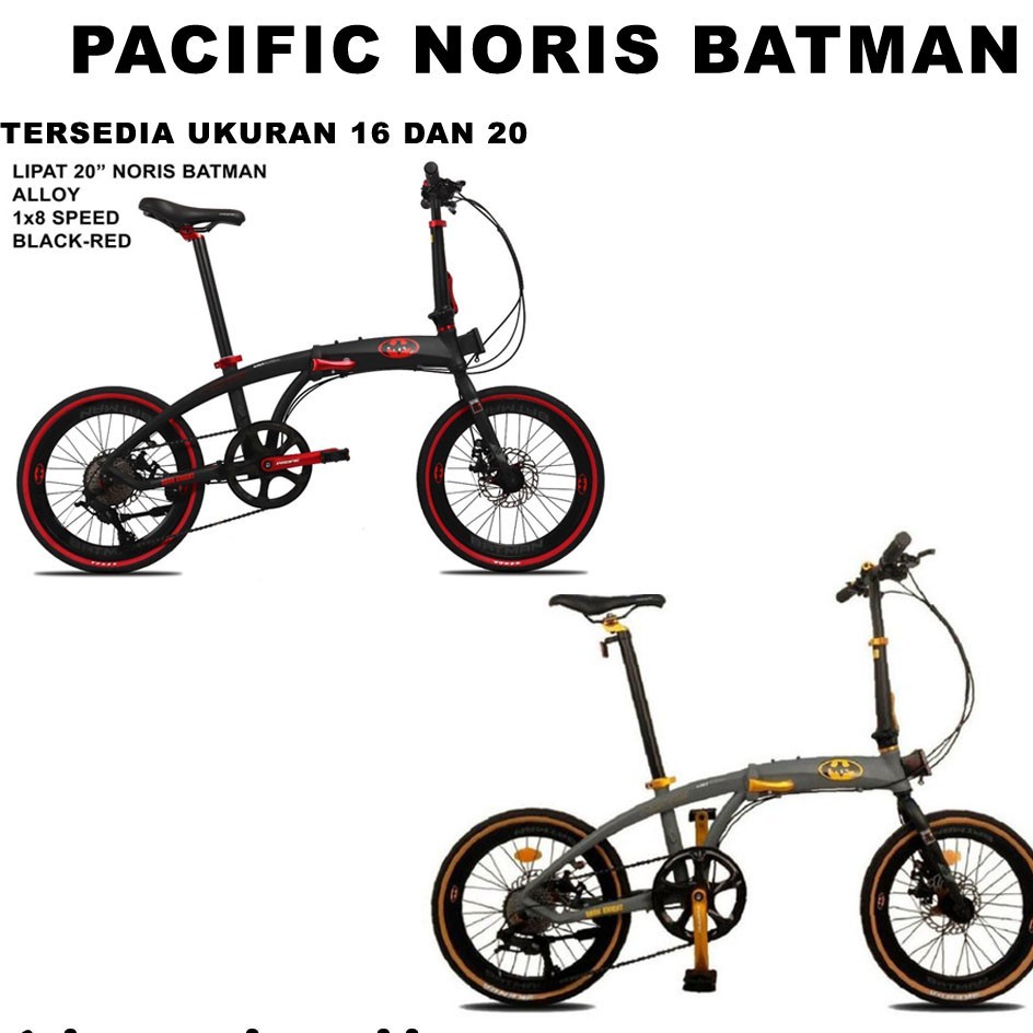 Mutiara Sepeda - SEPEDA LIPAT 16 INCH PACIFIC NORIS BATMAN