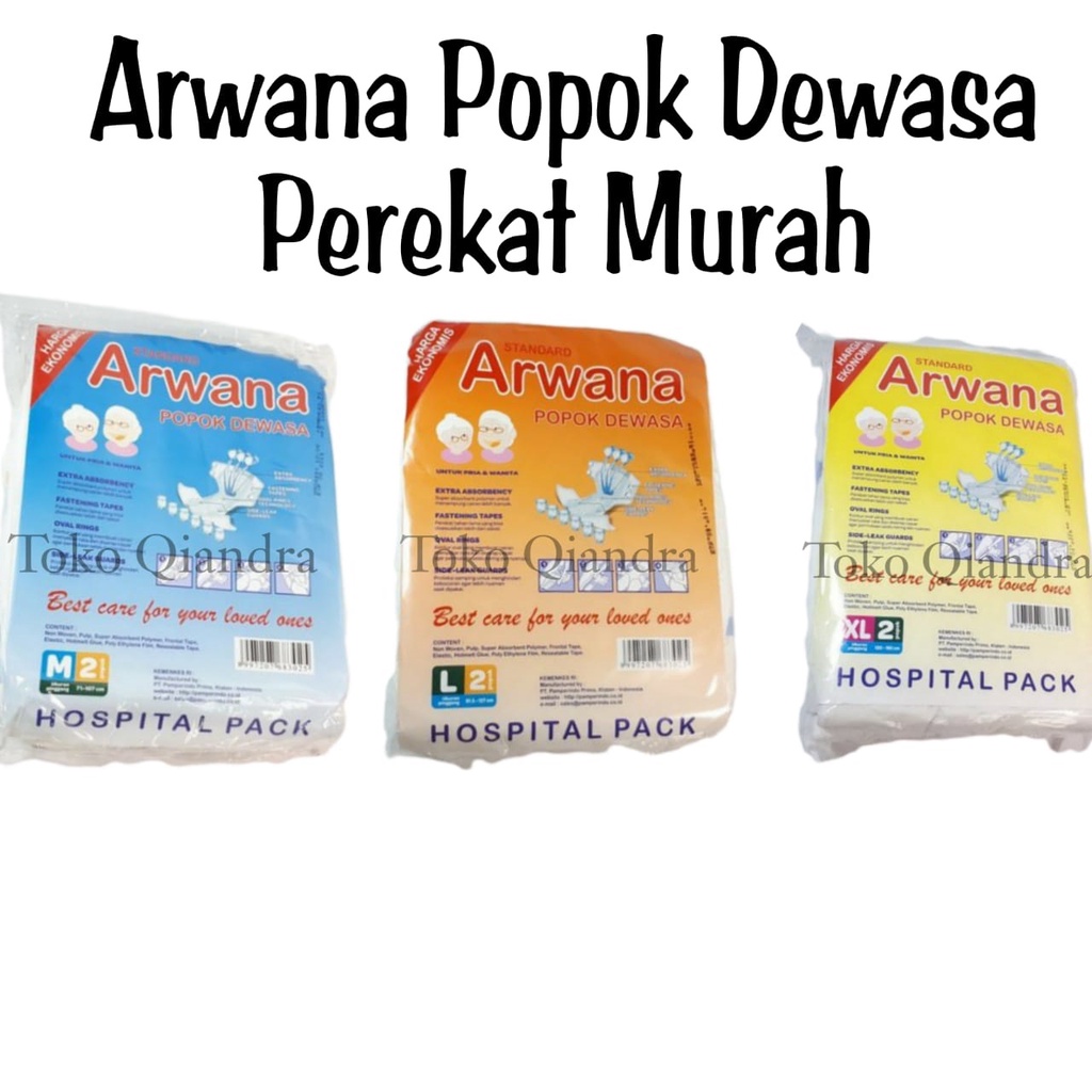 POPOK DEWASA PEREKAT ARWANA ISI 12 pcs