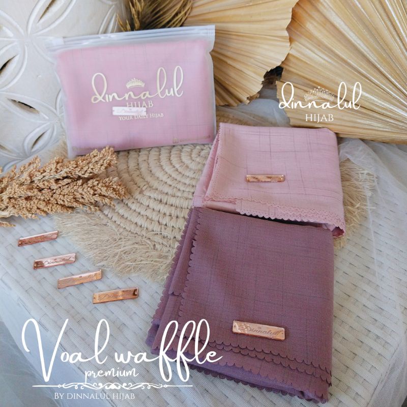 Voal WAFFLE Premium Lasercut by dinnalulhijab^FREE POUCH