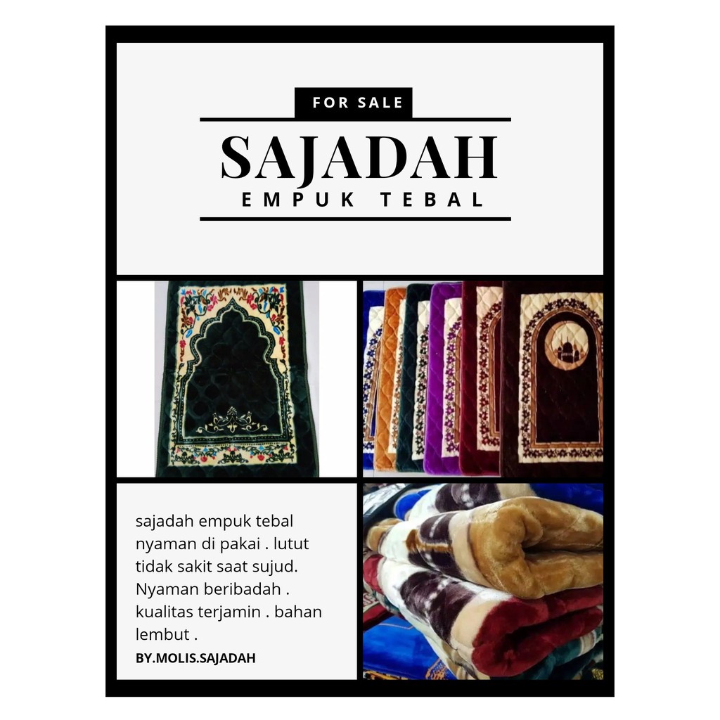 COD~Sajadah Busa Sajadah tebal sajadah empuk ukuran JUMBO Peralatan Sholat