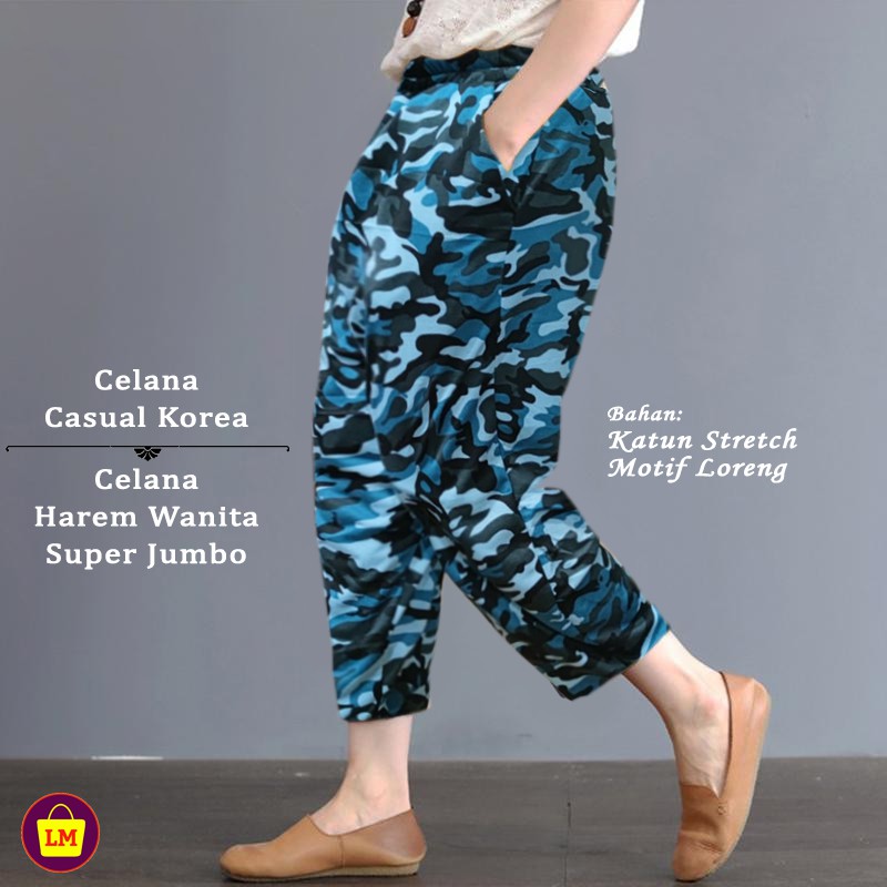 TERMURAH TERLARIS Celana Casual Korea/Celana Harem Wanita Super Jumbo TERBARU LMS 20056 20059 20062