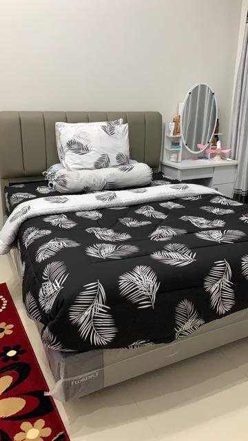 Bedcover Fullset 160x200(queen) Premium 100%original Katun