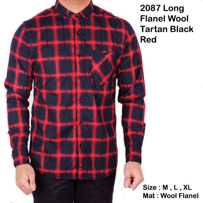PROMO  Kemeja pria flanel kotak panjang / kemeja pria kotak / kemeja flanel / baju kotak flanel