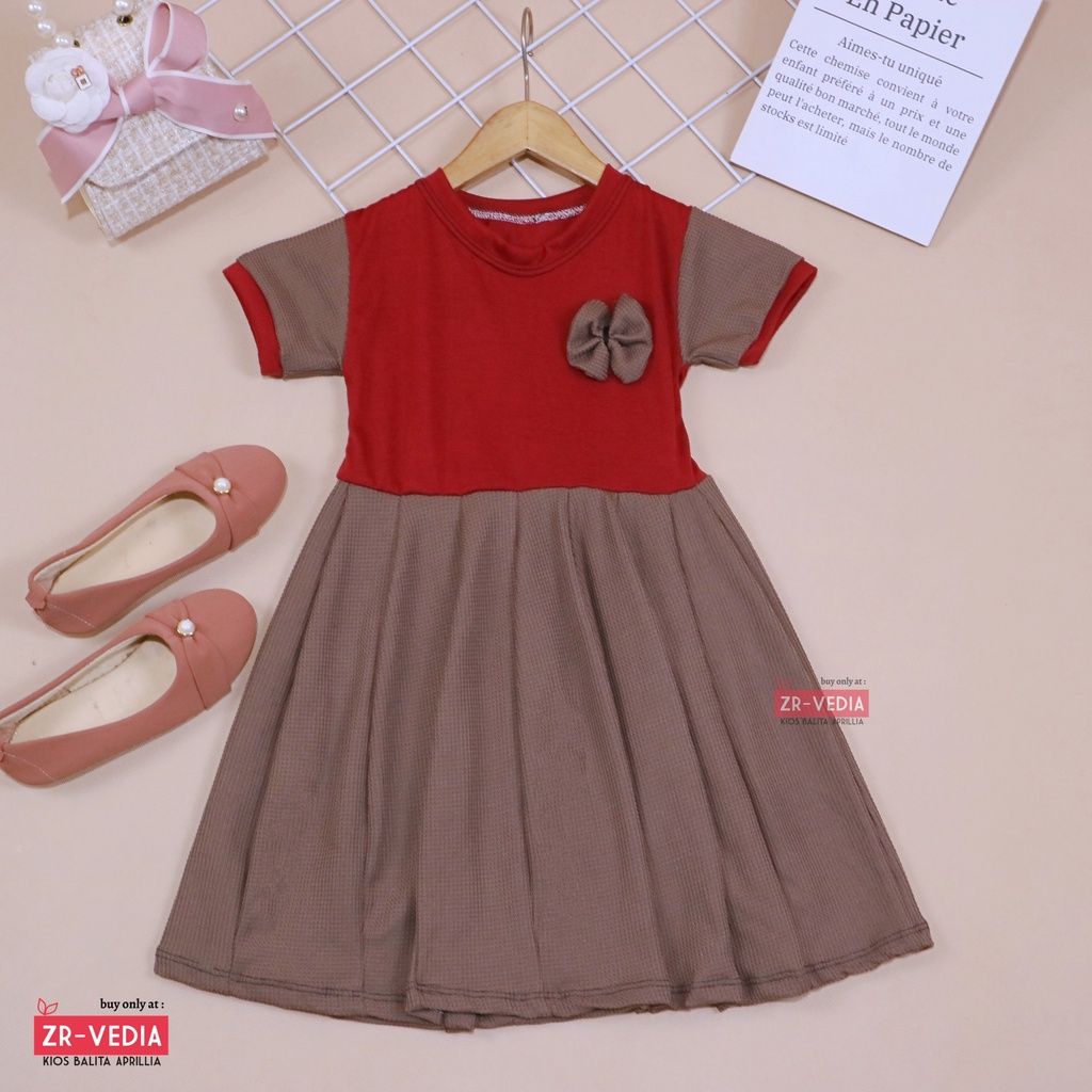 Dress Maudy uk 1-6 Tahun / baju Balita Cewek Harian Gaun Pesta Murah Dres Anak Perempuan