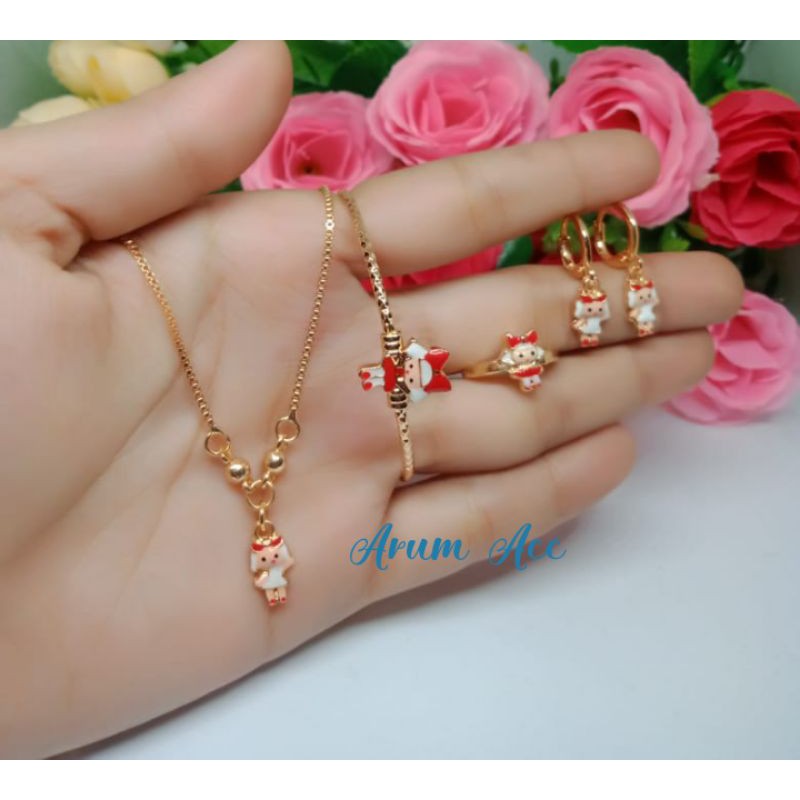 

Set LOL pita merah gold 24k