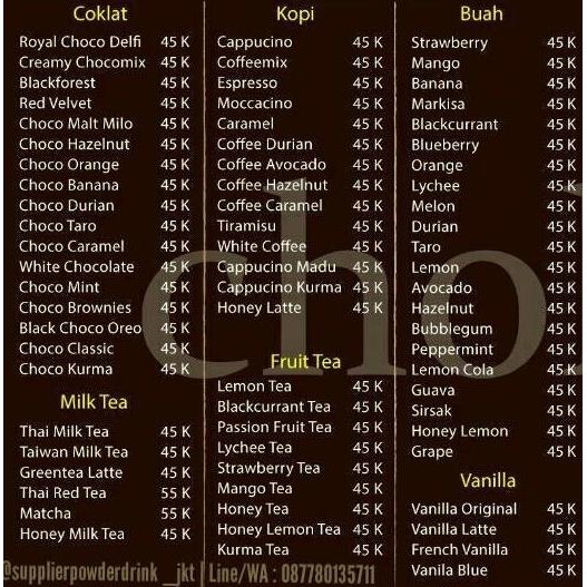 

ENAK Cho'latte Powder Drink & Topping TERLEZAT