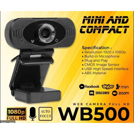 M-Tech WB500 1080p Webcam Full HD 30Fps With Microphone