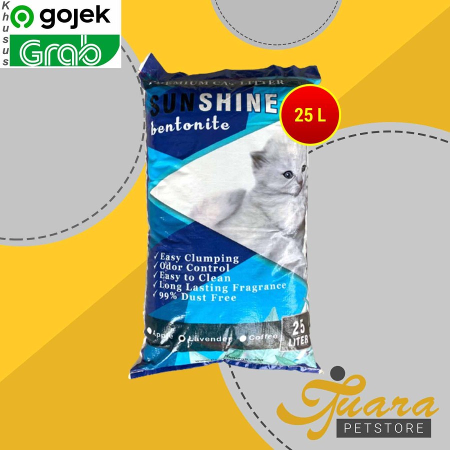 GOSEND Pasir Kucing Gumpal Wangi Clumping Sunshine Bentonite 25 Litter