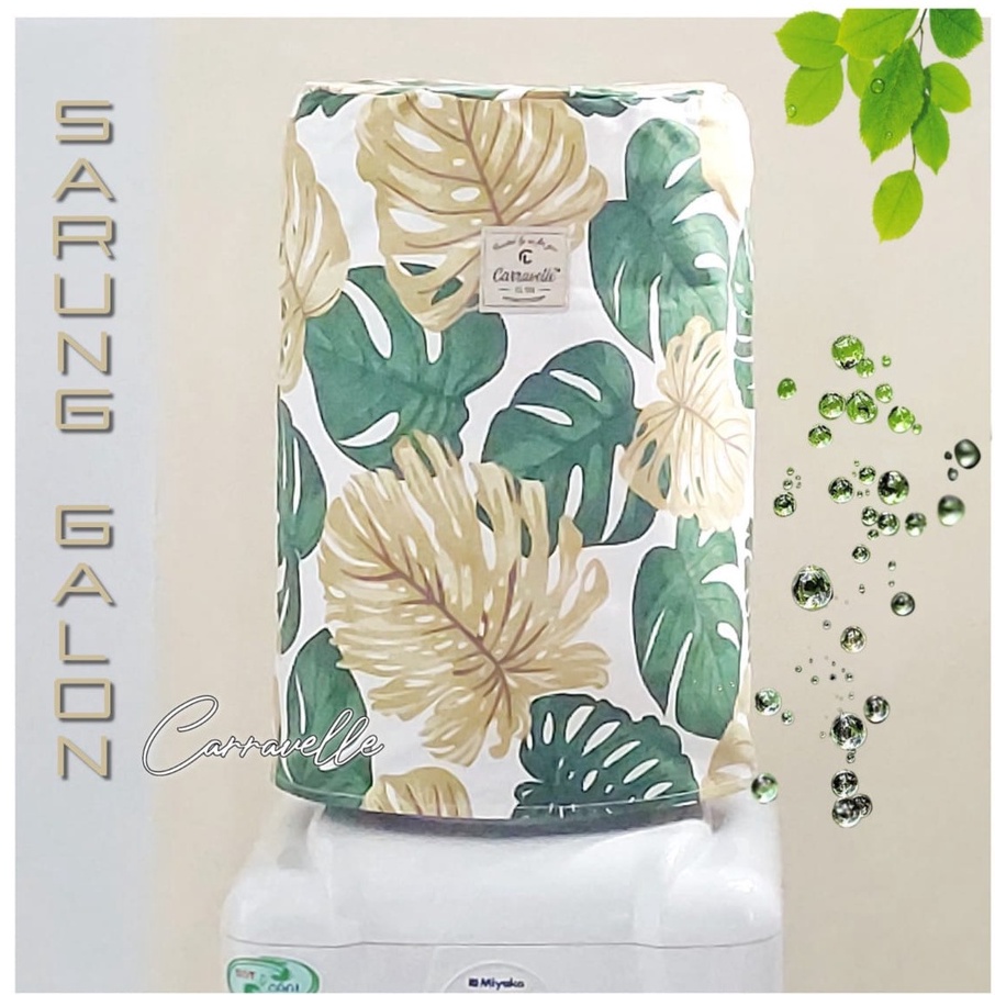 Sarung Cover Galon Dispenser Penutup Galon Kanvas Motif.