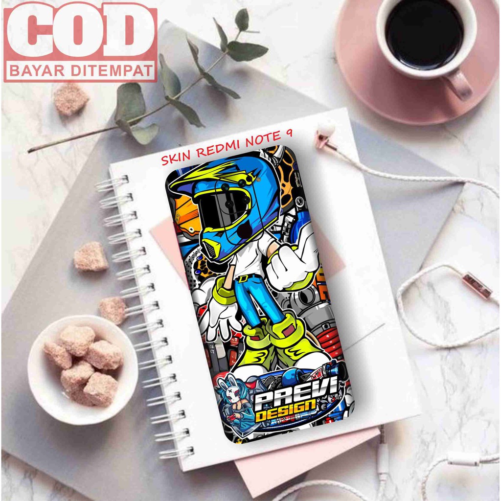 garskin redmi note 9 isi 2pcs motif speed - free custom gambar