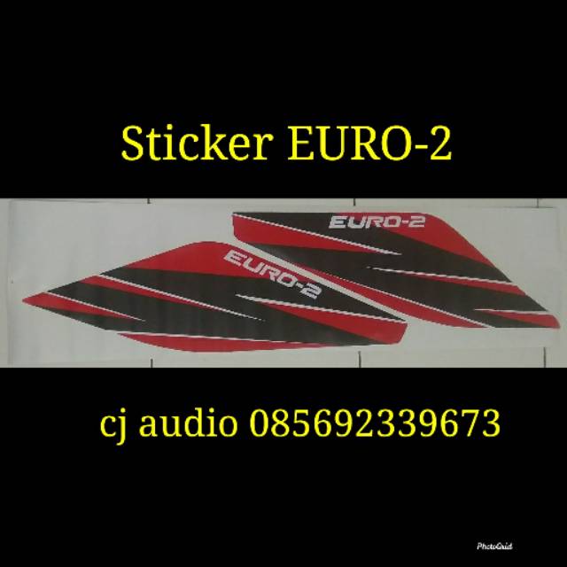 Sticker stiker Mobil tulisan Isuzu Euro 2 Euro-2