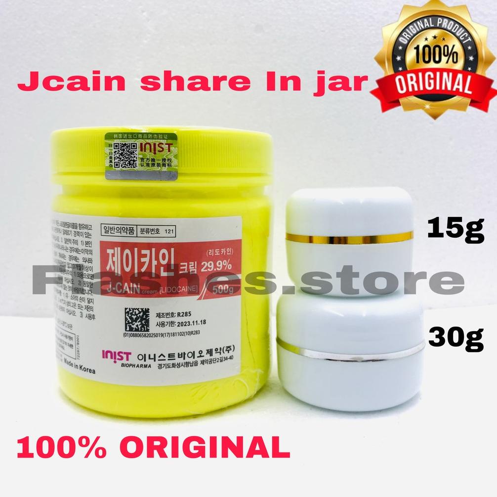 Jcain Share In Jar Anestesi Cream Ecer 15G & 30G