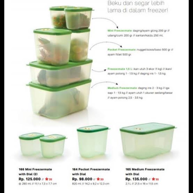 TUPPERWARE FREEZERMATE WITH DIAL SET