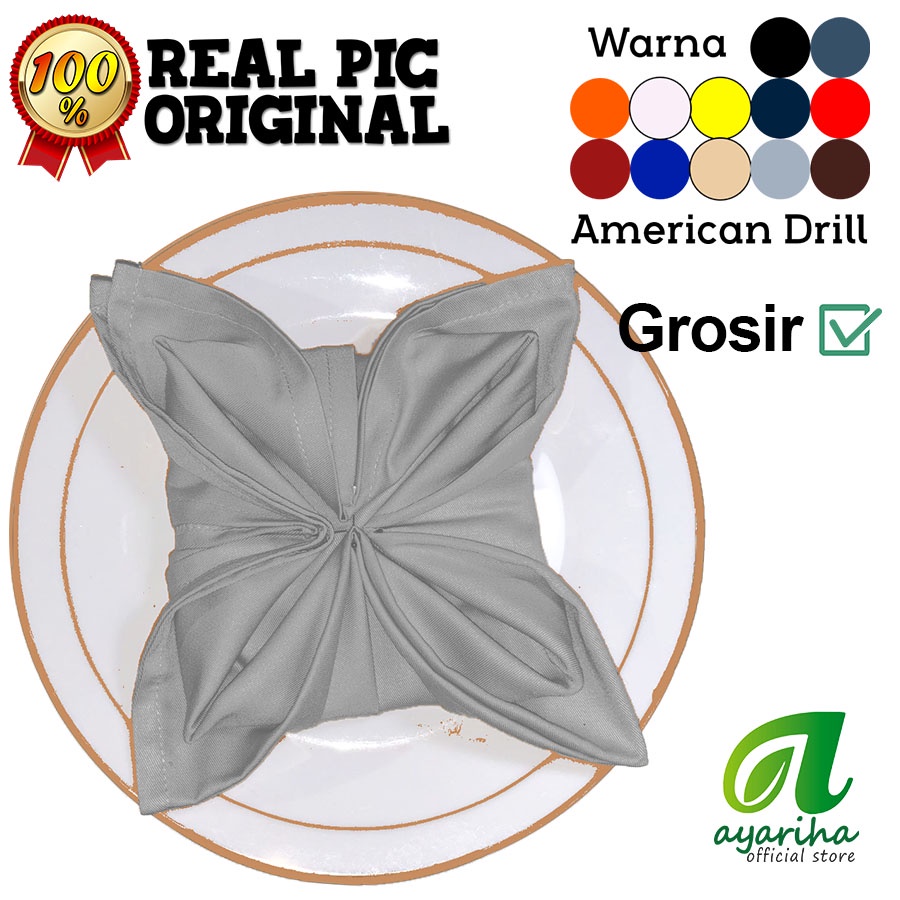 Napkin Serbet Makan Drill GRADE A - pembelian kelipatan 6 pcs