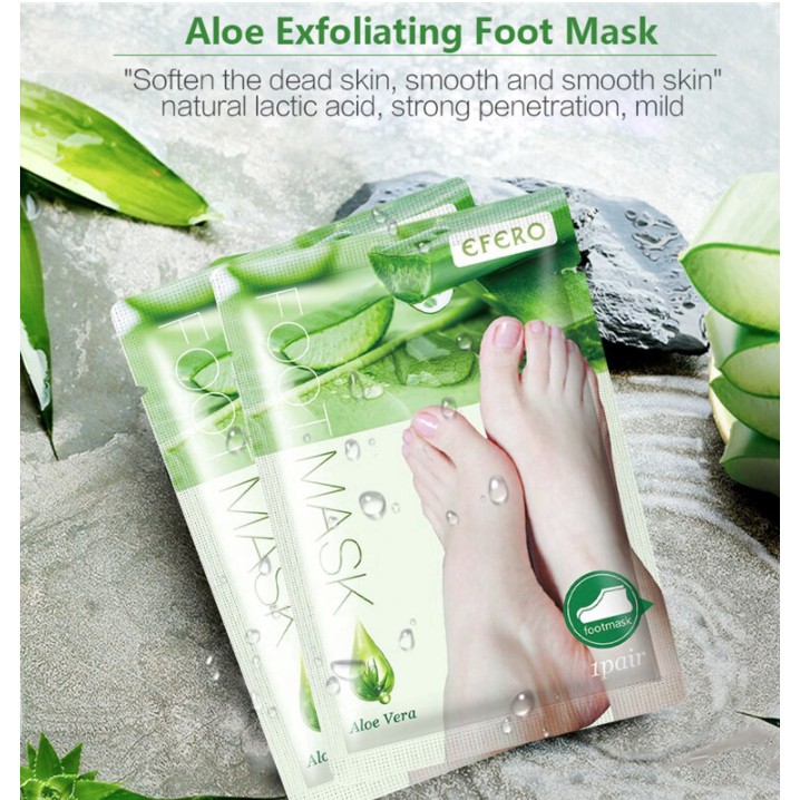 Efero Exfoliating Baby Foot Mask Masker Kaki Peeling Lavender &amp; Aloevera