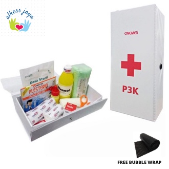 Kotak P3K Mobil isi lengkap / P3K 9 in 1 / Kotak Putih P.P.P.K (Kotak Aman Tidak Mudah Rusak)  Kotak