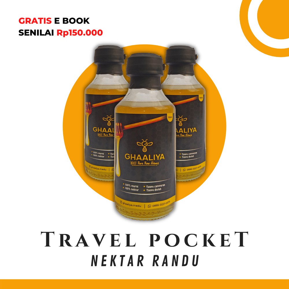 

Madu Murni Asli Ghaaliya Nektar Randu GRADE A, Pure Natural Raw Honey 150ml/Madu Hutan Asli