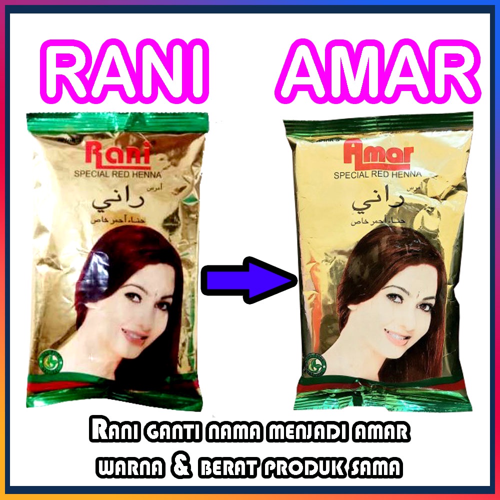 CAT PEWARNA SEMIR RAMBUT SERBUK BUBUK WARNA MERAH SPECIAL RED HENNA RANI PREMIUM QUALITY ASLI