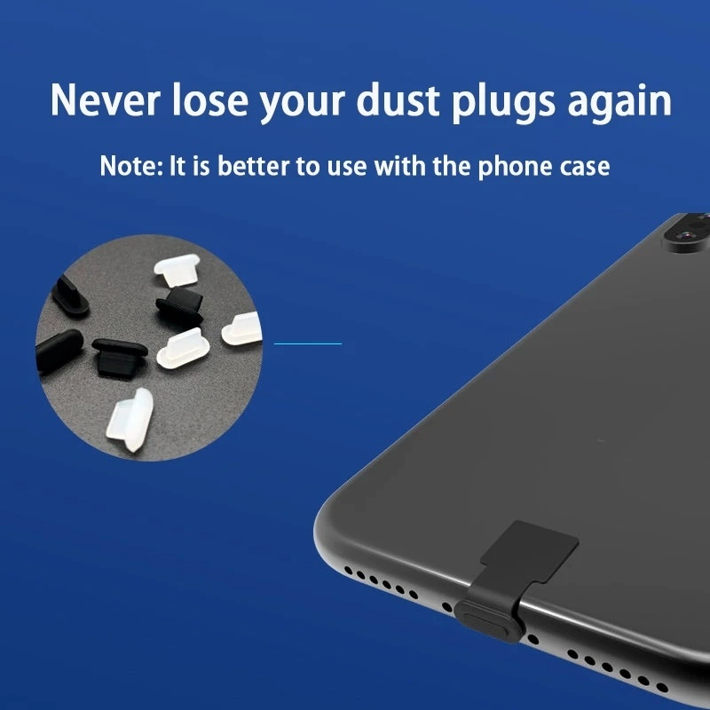 Cover Port Charger Micro USB / Tipe C Anti Hilang / Debu Bahan Silikon Untuk Handphone IOS