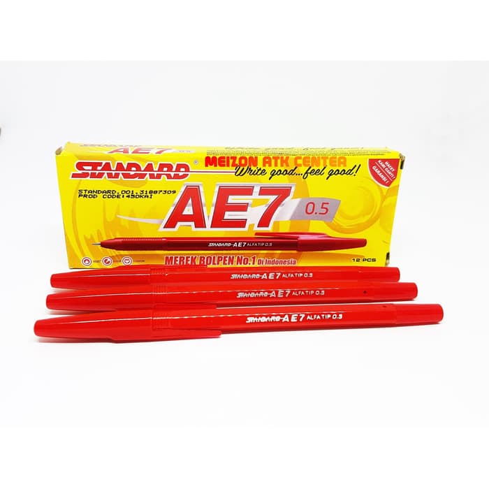 [Pack] Pulpen Standard AE7 / Balpoin Merk Standard Aneka Warna