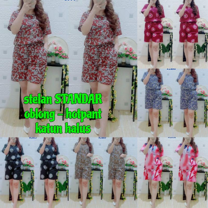 Baju Tidur/Set Hotpant Oblong Standar(XL)&amp;Jumbo(3XL)