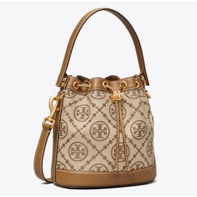 Tory Burch T Monogram Jacquard Bucket Bag (79487)