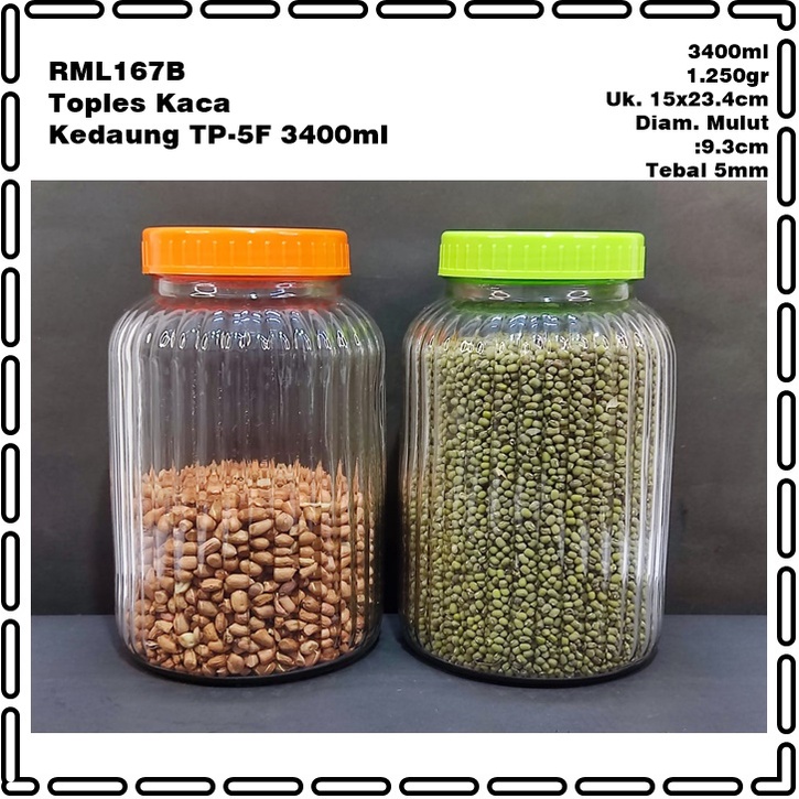 Toples Cendol/Toples Jadul/Toples Es Campur Kaca Kedaung TP-5F 3400ml