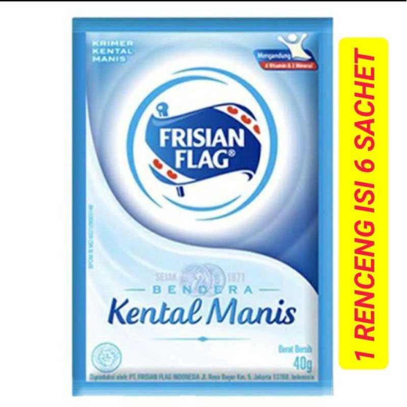 

Susu Kental Manis Frisian Flag Putih 1 Renceng Isi 6 Sachet