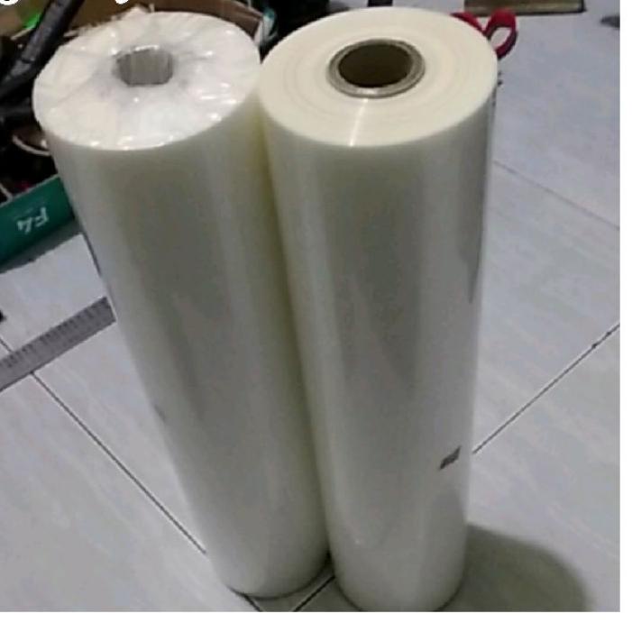 

Hot - GLOSSY PLASTIK LAMINASI PANAS THERMAL / PLASTIK LAMINASI PANAS BOPP THERMAL / 33 CM / PLASTIK LAMINASI PANAS ROLL