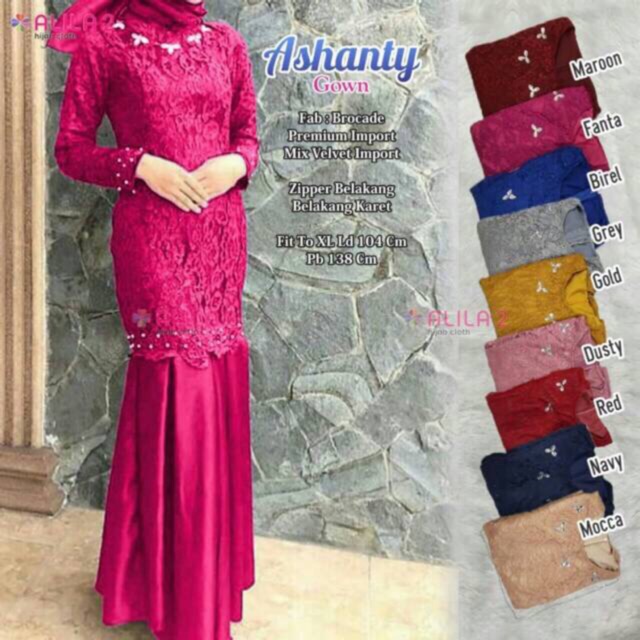 Ashanty gown / ashanty dress / ashanty dress by raisa shop / terima seragam