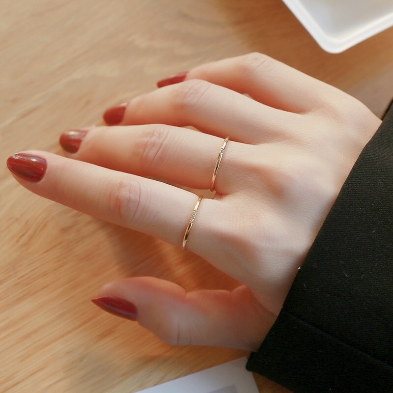 Cincin Titanium Look Simple Korea Fashion Syle