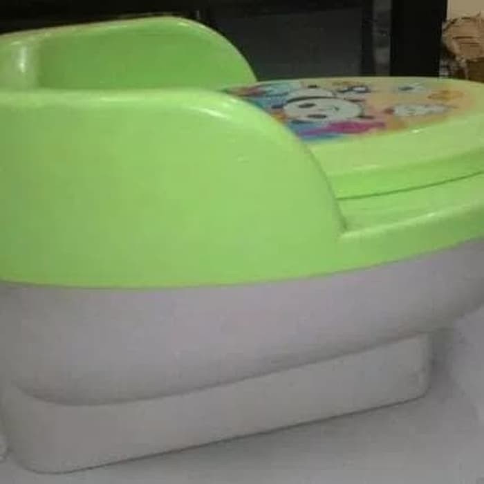 Potty Training Portable Closet Duduk Anak Pispot Green Leaf Villeroy