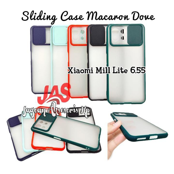 SLIDING CASE Xiaomi Mi 11 Lite 6.55 inchi Camera Lens Protection Fuze Macaron Matte Dove